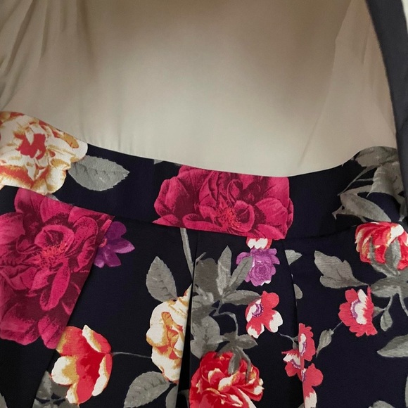 Moulinette Souers for Anthropologie ladylike striped and floral a-line dress - Picture 3 of 7